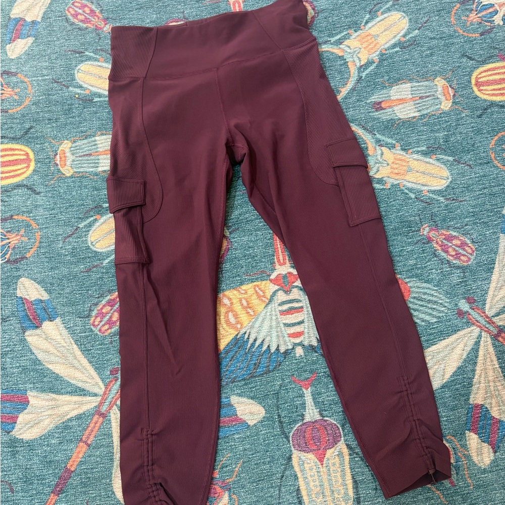 Lululemon Trail Trekker Hi Rise Cargo Pocket Leggings - Cassis 25”